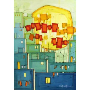Salman Farooqi, 20 x 30 Inch, Acrylic on Canvas, Cityscape Painting, AC-SF-255